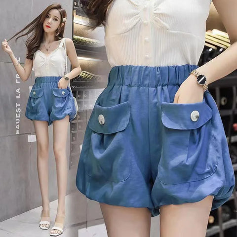 Stylish Blue Shorts for Women Sweet Kawaii Beach Fashion for Any Occasion