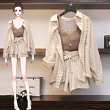 Plus Size Light-Academia Outfit Casual Starter Set for Summer