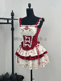 Sweet Gothic Lolita Set with Lace and Bows Top & Skirt