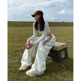 Oversized striped pants for women Y2K Streetwear Cargo Jogger