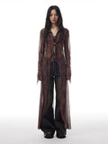 Grunge Boho-Cardigan for Women Light Summer Coat with Pattern
