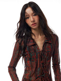 Grunge Boho-Cardigan for Women Light Summer Coat with Pattern