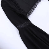 Women Gothic Lace Bell Sleeve Blouse