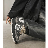 Y2K Chunky Sneakers in Gray & Black Perfect for edgy looks and alternative fashion