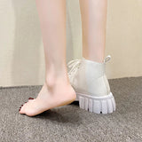 Chunky Black Ankle Boots for gothic style