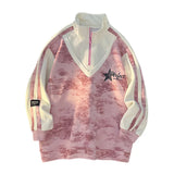 Hoodie Harajuku Oversized in Pastel Color Tie-Dye Look