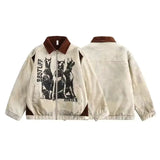 Stylish College Y2K Jacket with Color Combination and Unique