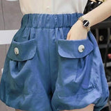 Stylish Blue Shorts for Women Sweet Kawaii Beach Fashion for Any Occasion