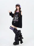 Oversized Harajuku Pullover with Zipper
