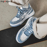 Y2K Denim Skate Shoes for Women Hip-Hop Sneakers