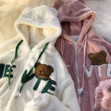 Y2K Teddy-Kapuzenjacken für Sie und Ihn