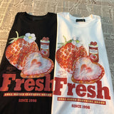 Fresh Strawberry Print T-Shirt for E-Girl