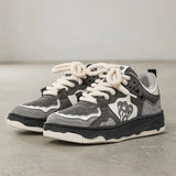 Y2K Chunky Sneakers in Gray & Black Perfect for edgy looks and alternative fashion