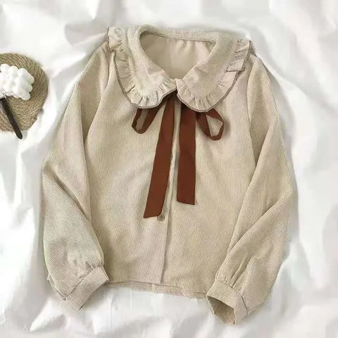 ライトアカデミア風カーディガン＆プリーツスカート