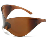 Futuristic Y3K Shield Sunglasses for Women