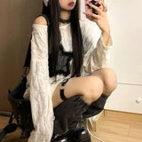 Y2K Oversized T-Shirt with Star Print for Gothic Style